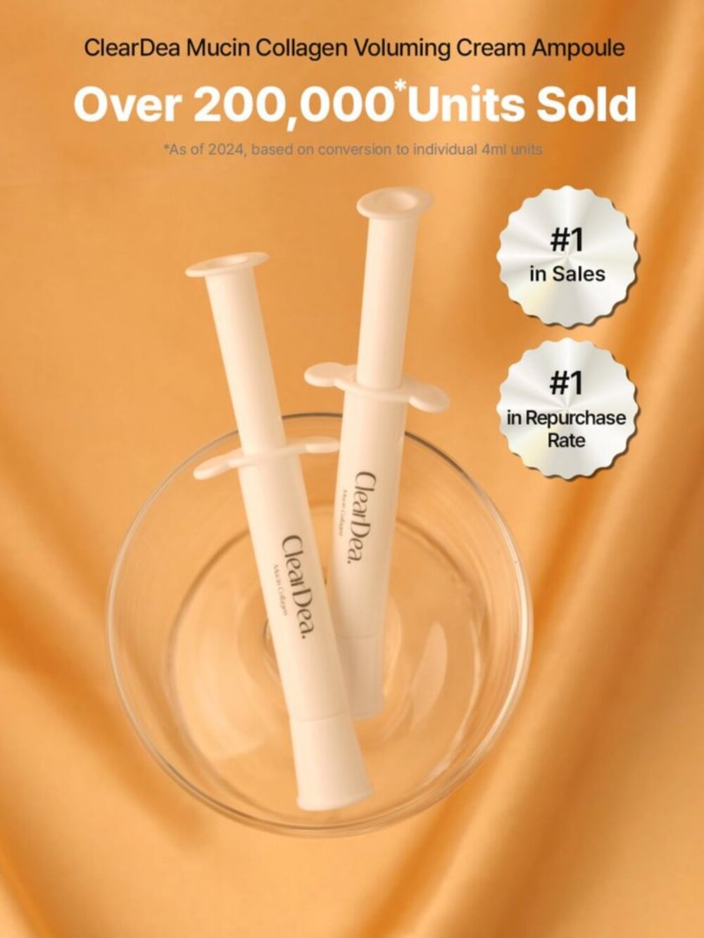 New ClearDea Mucin Collagen Voluming Cream Ampoule Bundle Kit Korean Skincare - Picture 3 of 6